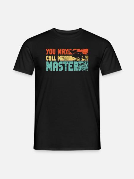 Call Me Master Graduation School College Degree - T-shirt męski - czarny