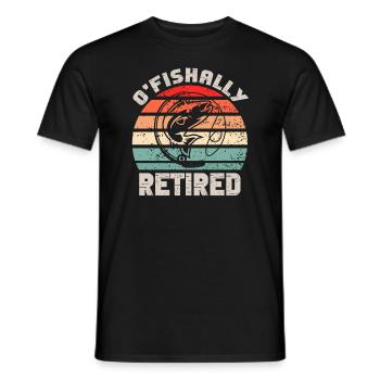 O'fishally retired - Männer T-Shirt - Schwarz - Vorne - AI Model Male 178 light (178cm)