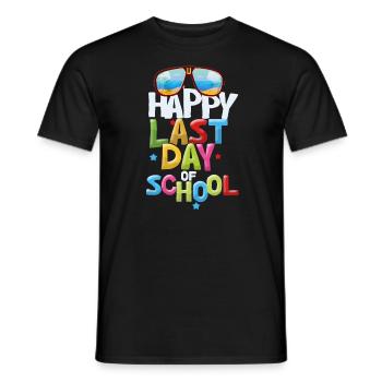Happy Last Day Of School Students And Teachers - Men's T-Shirt - black - Front - AI Model Male 178 light (178cm)