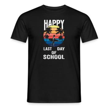 Happy Last Day Of School Students And Teachers - Men's T-Shirt - black - Front - AI Model Male 178 light (178cm)