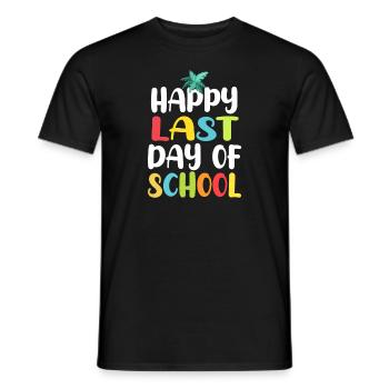 Happy Last Day Of School Students And Teachers - Men's T-Shirt - black - Front - AI Model Male 178 light (178cm)