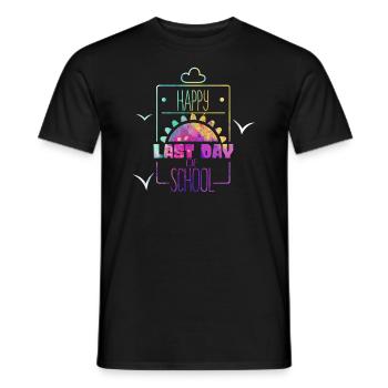 Happy Last Day Of School Students And Teachers - Men's T-Shirt - black - Front - AI Model Male 178 light (178cm)