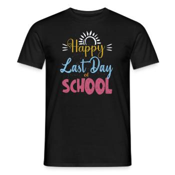 Happy Last Day Of School Students And Teachers - Men's T-Shirt - black - Front - AI Model Male 178 light (178cm)