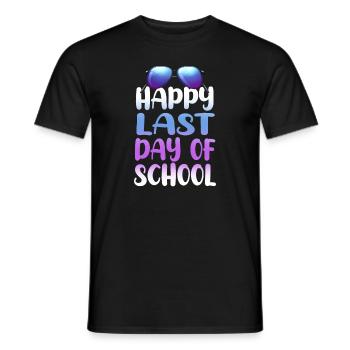 Happy Last Day Of School Students And Teachers - Men's T-Shirt - black - Front - AI Model Male 178 light (178cm)