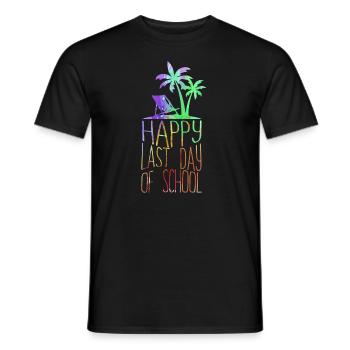 Happy Last Day Of School Students And Teachers - Men's T-Shirt - black - Front - AI Model Male 178 light (178cm)