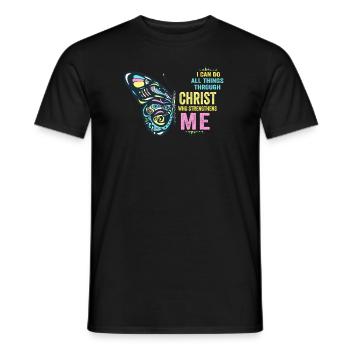 I Can Do All Things Through Christ Strengthens - Men's T-Shirt - black - Front - AI Model Male 178 light (178cm)