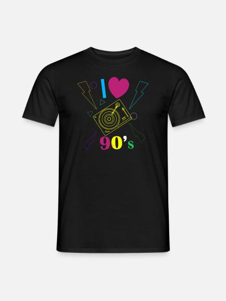 1990'erne 90'erne I Heart Nineties I Love the 90's Old - Mænd T-shirt - sort