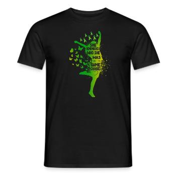 She Remembered Who She Was And The Game Changed - Men's T-Shirt - black - Front - AI Model Male 178 light (178cm)