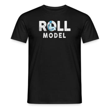 Roll Model Disability Awareness PWD Wheelchair - Men's T-Shirt - black - Front - AI Model Male 178 light (178cm)