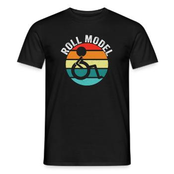 Roll Model Disability Awareness PWD Wheelchair - Men's T-Shirt - black - Front - AI Model Male 178 light (178cm)