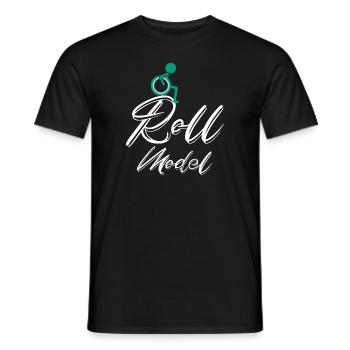 Roll Model Disability Awareness PWD Wheelchair - Men's T-Shirt - black - Front - AI Model Male 178 light (178cm)