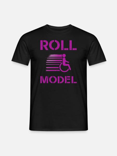 Roll Model Disability Awareness PWD Wheelchair - Men's T-Shirt - black
