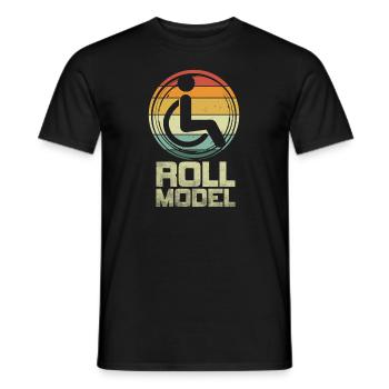 Roll Model Disability Awareness PWD Wheelchair - Men's T-Shirt - black - Front - AI Model Male 178 light (178cm)