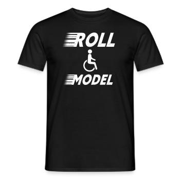 Roll Model Disability Awareness PWD Wheelchair - Men's T-Shirt - black - Front - AI Model Male 178 light (178cm)