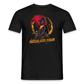 Regulate Your Cock Rooster Pro Choice Feminist - Männer T-Shirt - Schwarz - Vorne - AI Model Male 178 light (178cm)