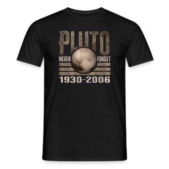 N’oubliez jamais Pluto Design Retro Style Funny Space - T-shirt homme - noir - Devant - AI Model Male 178 light (178cm)