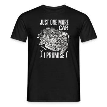 Just One More Car Part I Promise - Men's T-Shirt - black - Front - AI Model Male 178 light (178cm)