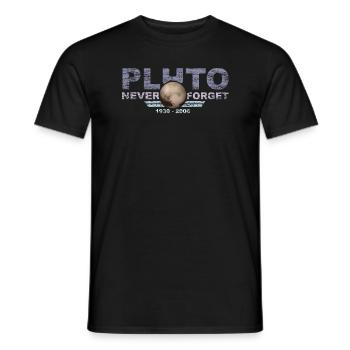 N’oubliez jamais Pluto Design Retro Style Funny Space - T-shirt homme - noir - Devant - AI Model Male 178 light (178cm)