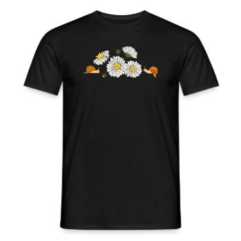 Marguerites Daisy Summer Daisies Flower Garden - Men's T-Shirt - black - Front - AI Model Male 178 light (178cm)