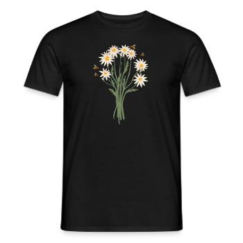 Marguerites Daisy Summer Daisies Flower Garden - Männer T-Shirt - Schwarz - Vorne - AI Model Male 178 light (178cm)