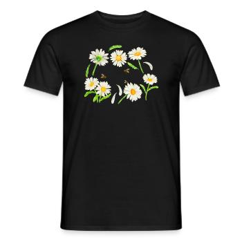 Marguerites Daisy Summer Daisies Flower Garden - Men's T-Shirt - black - Front - AI Model Male 178 light (178cm)