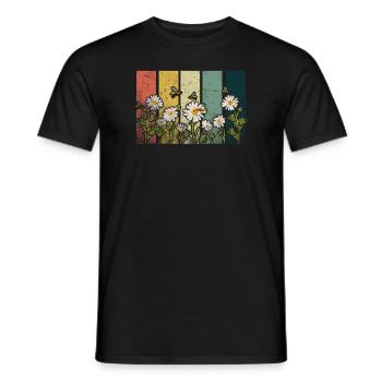 Marguerites Daisy Summer Daisies Flower Garden - Männer T-Shirt - Schwarz - Vorne - AI Model Male 178 light (178cm)