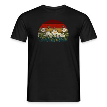 Marguerites Daisy Summer Daisies Flower Garden - Men's T-Shirt - black - Front - AI Model Male 178 light (178cm)