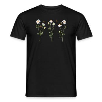 Marguerites Daisy Summer Daisies Flower Garden - Männer T-Shirt - Schwarz - Vorne - AI Model Male 178 light (178cm)