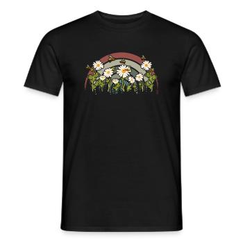 Marguerites Daisy Summer Daisies Flower Garden - Men's T-Shirt - black - Front - AI Model Male 178 light (178cm)