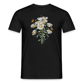 Marguerites Daisy Summer Daisies Flower Garden - Men's T-Shirt - black - Front - AI Model Male 178 light (178cm)