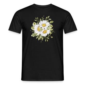 Marguerites Daisy Summer Daisies Flower Garden - Männer T-Shirt - Schwarz - Vorne - AI Model Male 178 light (178cm)