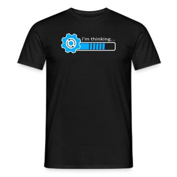 I'm Thinking Stand By, I'm Processing This - Männer T-Shirt - Schwarz - Vorne - AI Model Male 178 light (178cm)