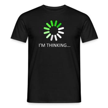 I'm Thinking Stand By, I'm Processing This - Männer T-Shirt - Schwarz - Vorne - AI Model Male 178 light (178cm)