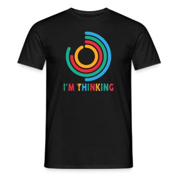 I'm Thinking Stand By, I'm Processing This - Männer T-Shirt - Schwarz - Vorne - AI Model Male 178 light (178cm)