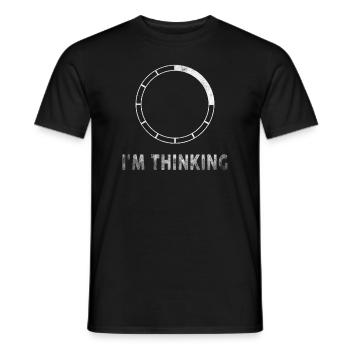 I'm Thinking Stand By, I'm Processing This - Männer T-Shirt - Schwarz - Vorne - AI Model Male 178 light (178cm)