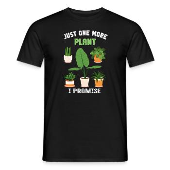 Just One More Plant I Promise Plantaholic Therapy - Men's T-Shirt - black - Front - AI Model Male 178 light (178cm)