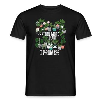 Just One More Plant I Promise Plantaholic Therapy - Men's T-Shirt - black - Front - AI Model Male 178 light (178cm)
