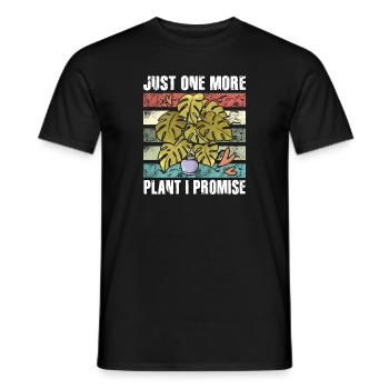 Just One More Plant I Promise Plantaholic Therapy - Men's T-Shirt - black - Front - AI Model Male 178 light (178cm)