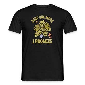 Just One More Plant I Promise Plantaholic Therapy - Men's T-Shirt - black - Front - AI Model Male 178 light (178cm)