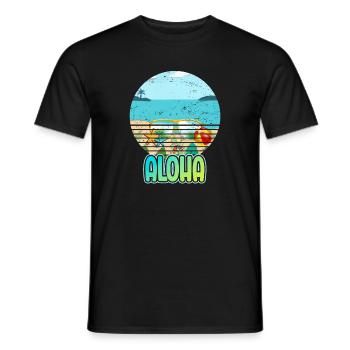 Aloha Beaches Tropical Hawaiian Summer Island - Männer T-Shirt - Schwarz - Vorne - AI Model Male 178 light (178cm)