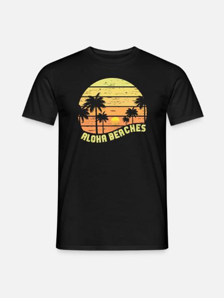 Aloha Beaches Tropical Hawaiian Summer Island - Männer T-Shirt - Schwarz