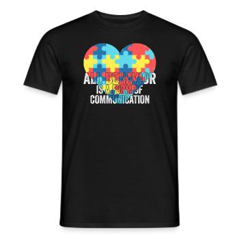 Tout comportement est une forme de communication - T-shirt homme - noir - Devant - AI Model Male 178 light (178cm)