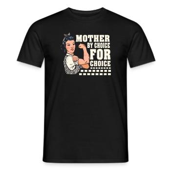 Mère par choix Pour Choix Pro Choice Féministe - T-shirt homme - noir - Devant - AI Model Male 178 light (178cm)