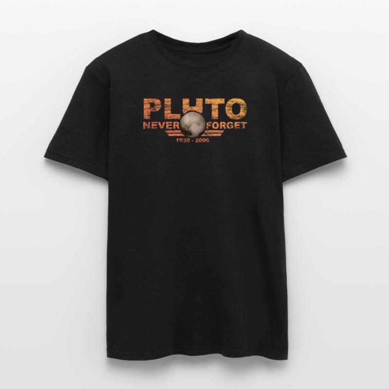 Never Forget Pluto Design Retro Style Funny Space Männer T-Shirt