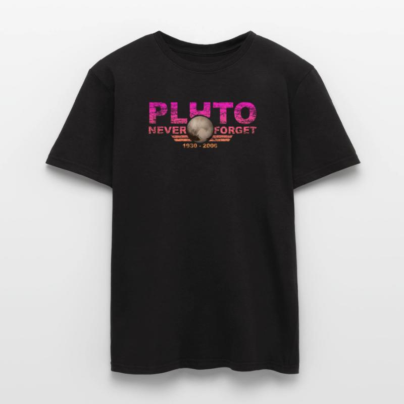 Never Forget Pluto Design Retro Style Funny Space Männer T-Shirt