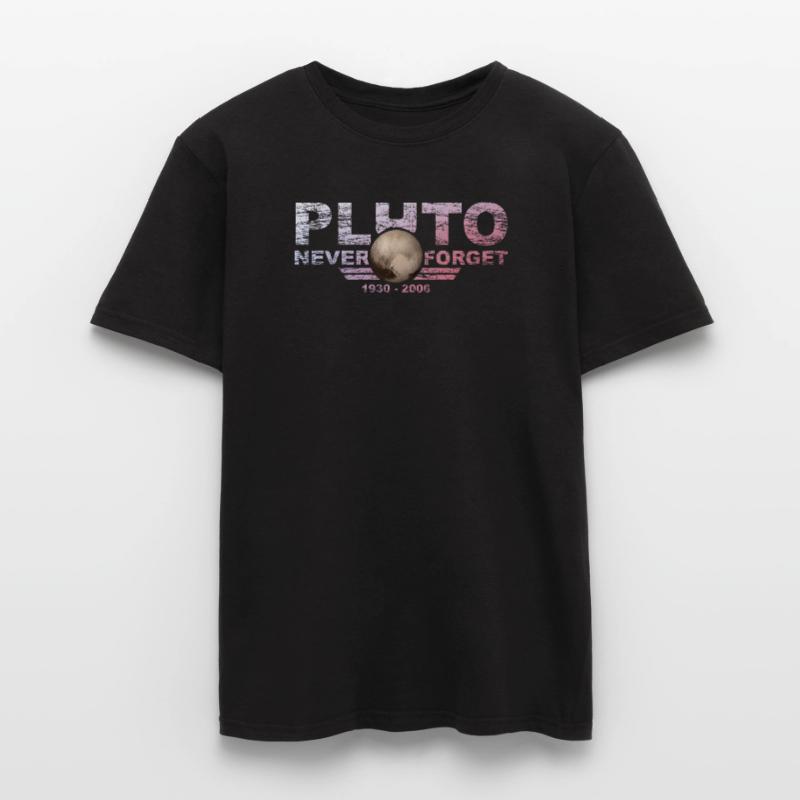 Never Forget Pluto Design Retro Style Funny Space Männer T-Shirt