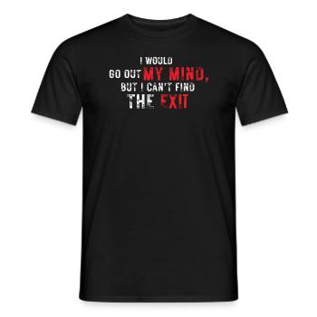 Je sortirais de mon - T-shirt homme - noir - Devant - AI Model Male 178 light (178cm)