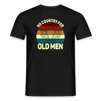Pas de pays pour les vieillards utérus floral féministe - T-shirt homme - noir - Devant - AI Model Male 178 light (178cm)