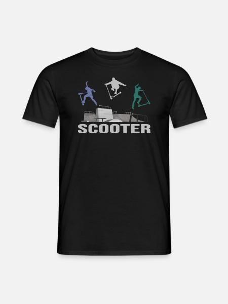 stuntscooter rollerscooter scooter e-scooter - Men's T-Shirt - black