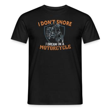 Je ne ronfle pas, je rêve que je suis une moto - T-shirt homme - noir - Devant - AI Model Male 178 light (178cm)